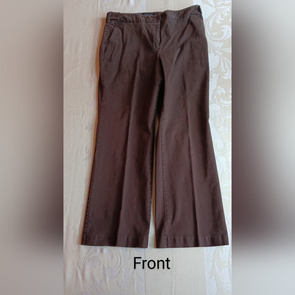 Talbots petites stretch Size 12p Brown Pants